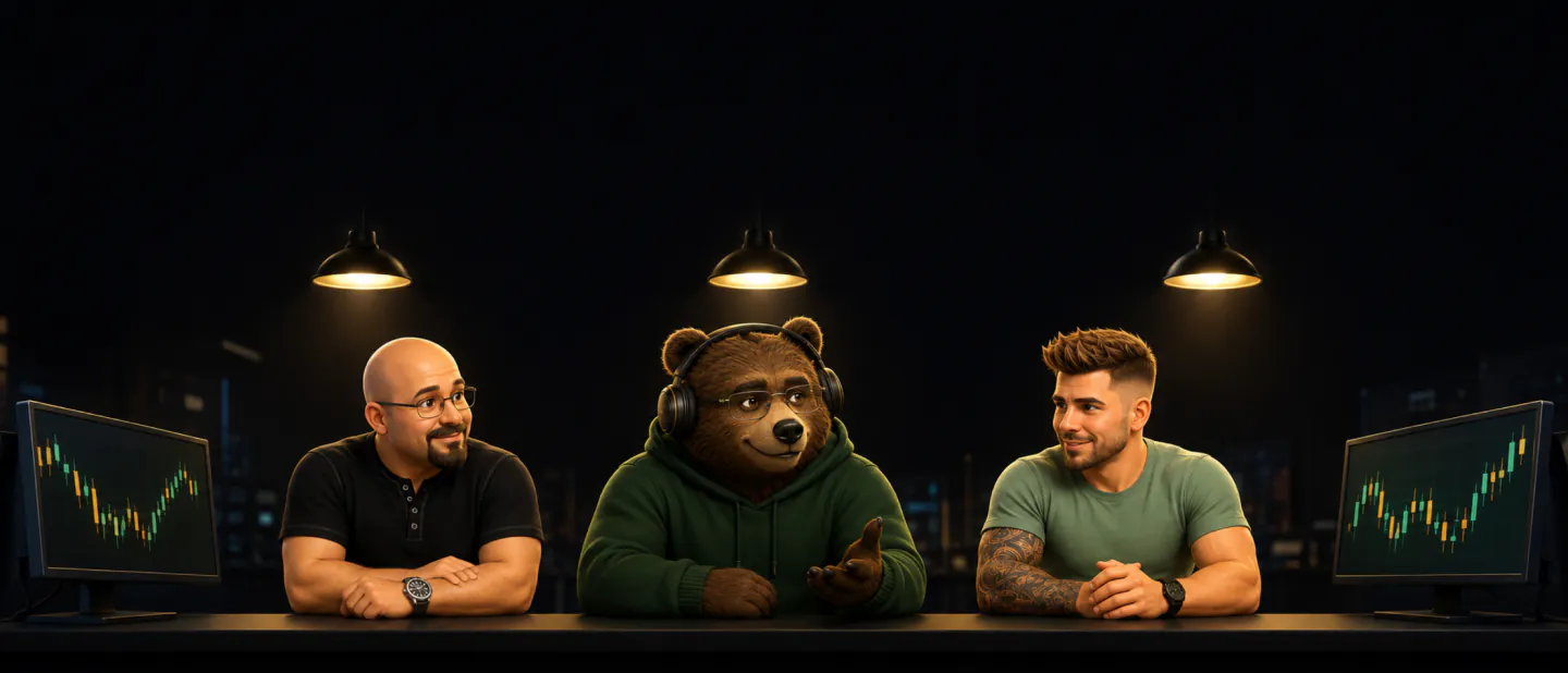 Los tres en el plató del directo